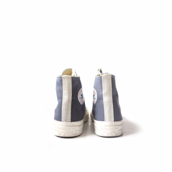 Comme Des Garcons PLAY Gray Converse High Top Sneakers Womens Size 6 - Picture 6 of 9